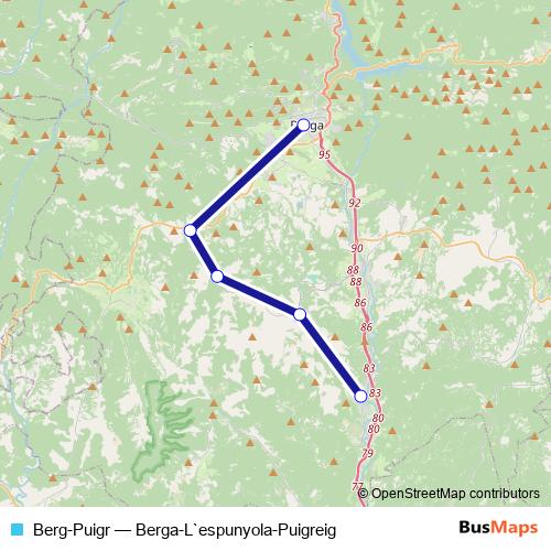 Berg-Puigr bus Line Map
