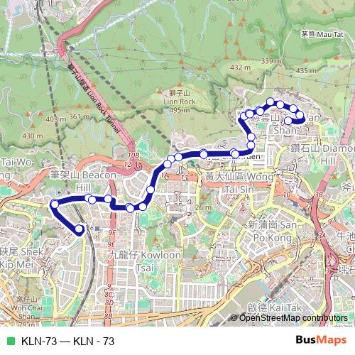 KLN-73 bus Line Map