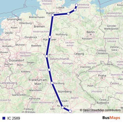 IC 2589 rail Line Map