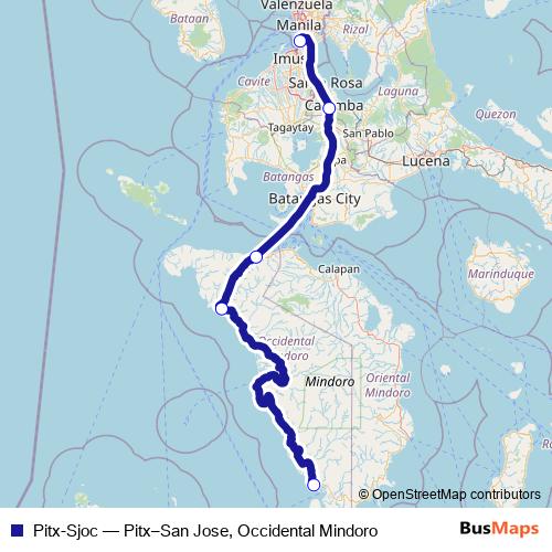 Pitx-Sjoc bus Line Map