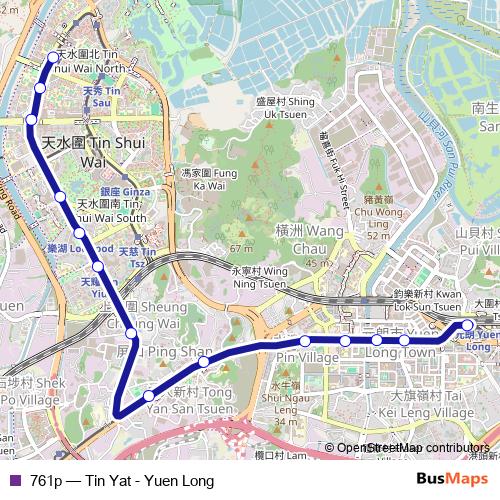 761p tram Line Map