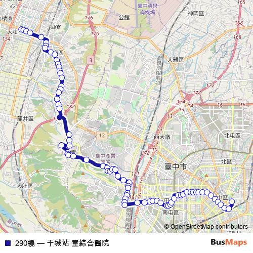 290繞 bus Line Map