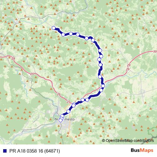 PR A18 0358 16 (64871) bus Line Map