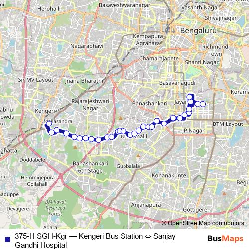 375-H SGH-Kgr bus Line Map