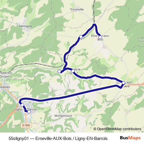 55sligny01 bus Line Map