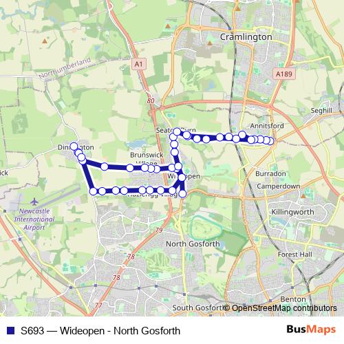 S693 bus Line Map