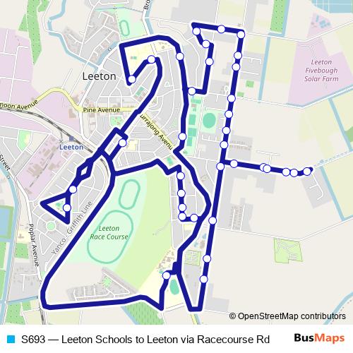 S693 bus Line Map