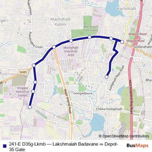241-E D35g-Lkmb bus Line Map