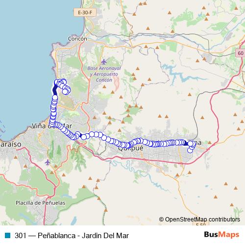 301 bus Line Map