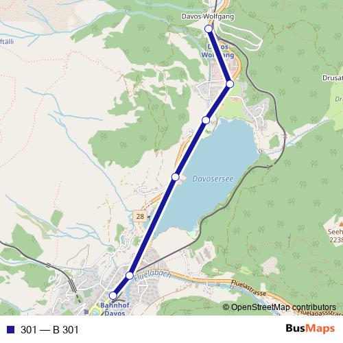 301 bus Line Map
