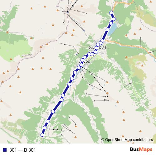 301 bus Line Map