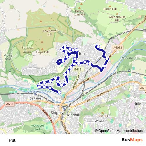 P66 bus Line Map