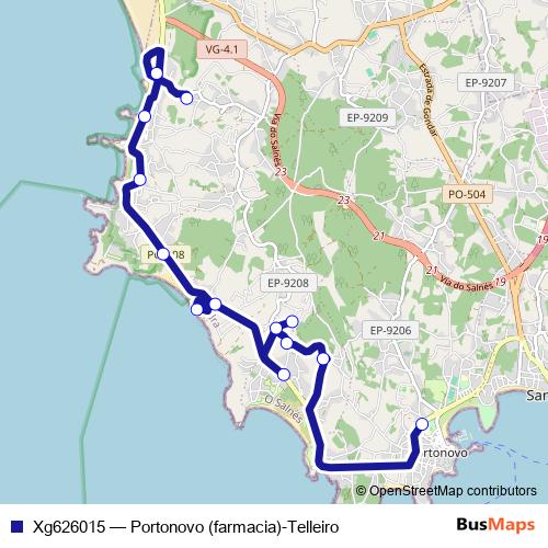 Xg626015 bus Line Map