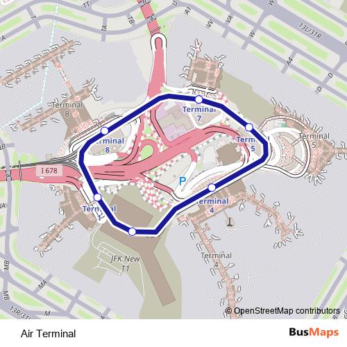 Air Terminal bus Line Map