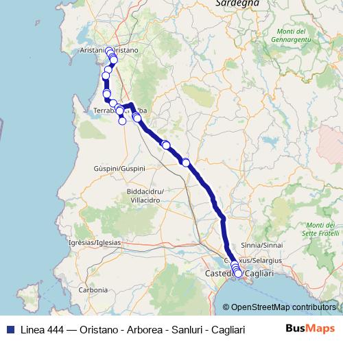 Linea 444 bus Line Map