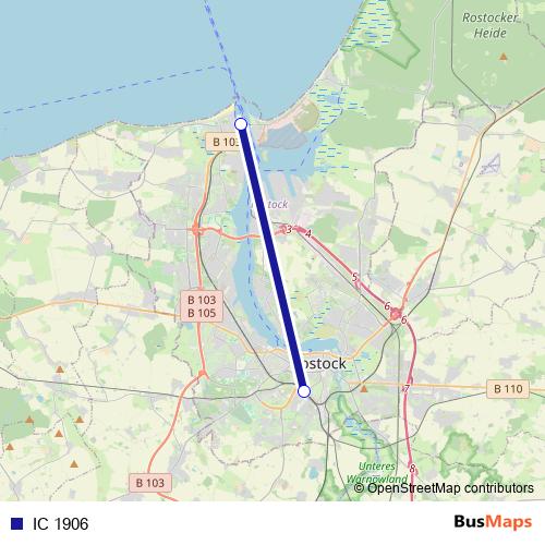 IC 1906 rail Line Map