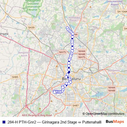 284-H PTH-Gnr2 bus Line Map