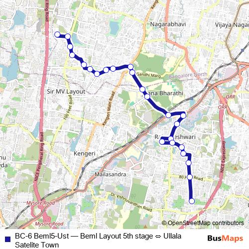 BC-6 Beml5-Ust bus Line Map