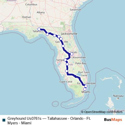Greyhound Us0761s bus Line Map