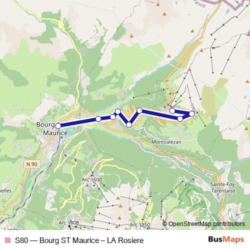 S80 bus Line Map