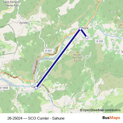 26-25024 bus Line Map