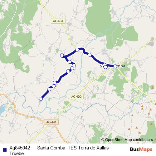 Xg845042 bus Line Map
