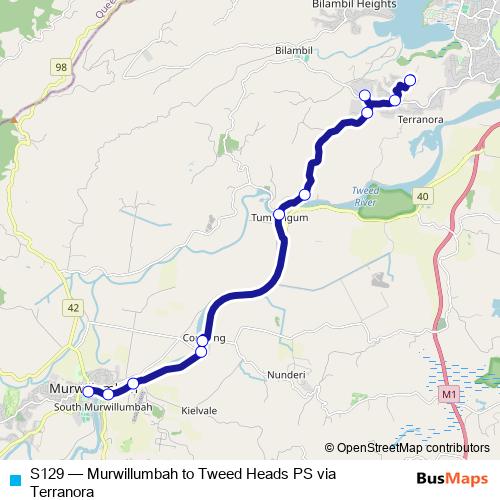 S129 bus Line Map