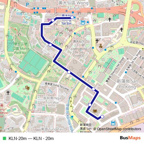 KLN-20m bus Line Map