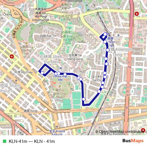 KLN-41m bus Line Map
