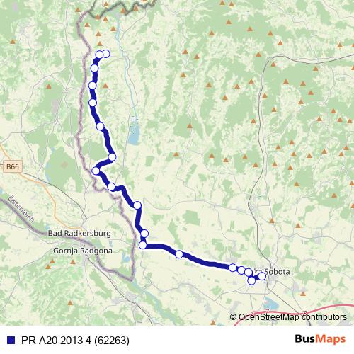 PR A20 2013 4 (62263) bus Line Map