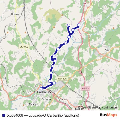 Xg684008 bus Line Map