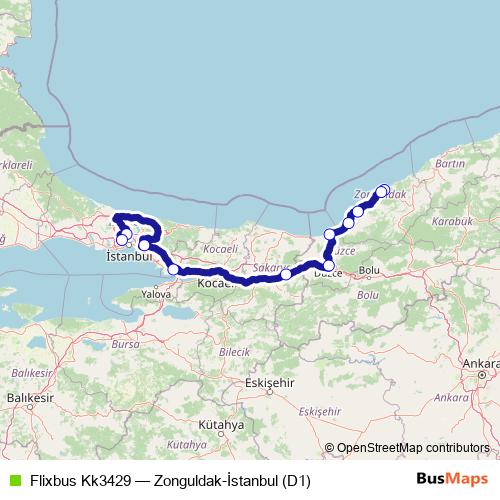 Flixbus Kk3429 bus Line Map