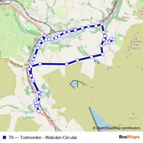 T6 bus Line Map