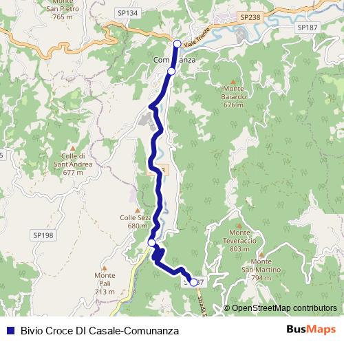 Bivio Croce DI Casale-Comunanza bus Line Map