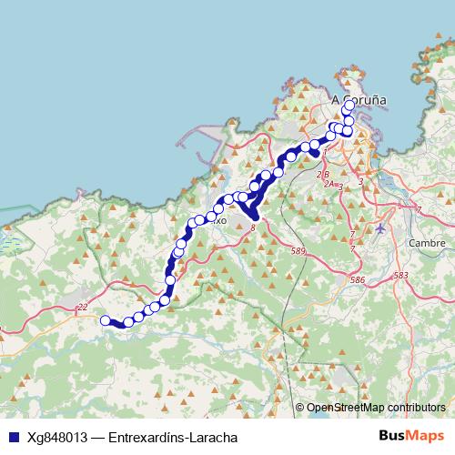 Xg848013 bus Line Map