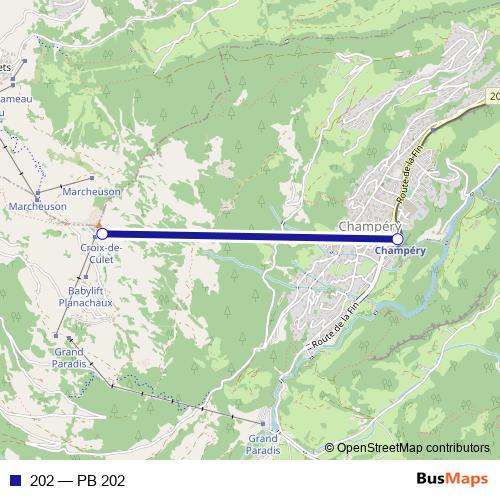 202 cable-car Line Map