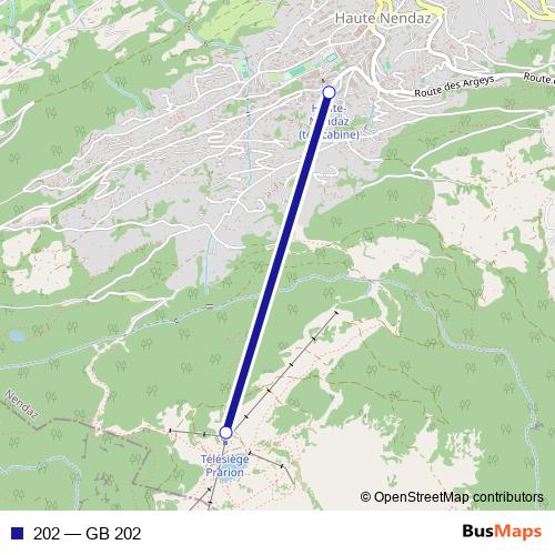 202 cable-car Line Map