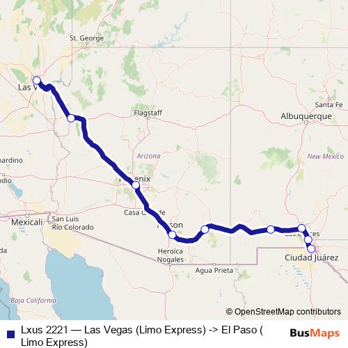Lxus 2221 bus Line Map