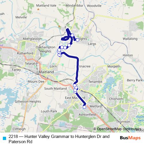 2218 bus Line Map