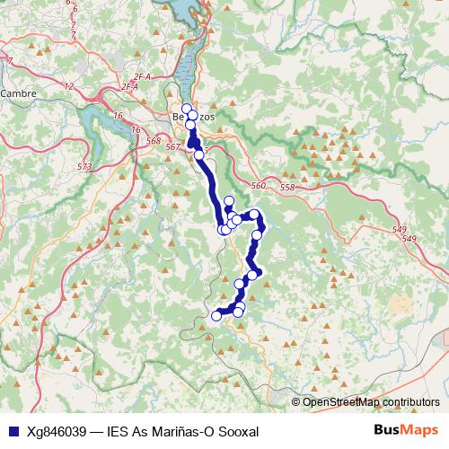 Xg846039 bus Line Map