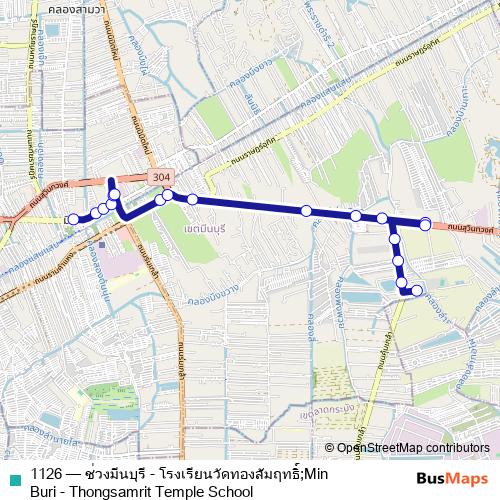 1126 bus Line Map