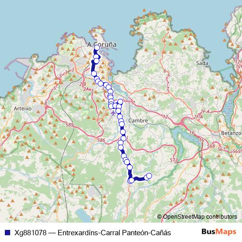 Xg881078 bus Line Map