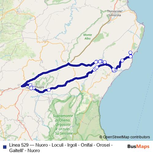Linea 529 bus Line Map