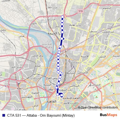 CTA 531 bus Line Map