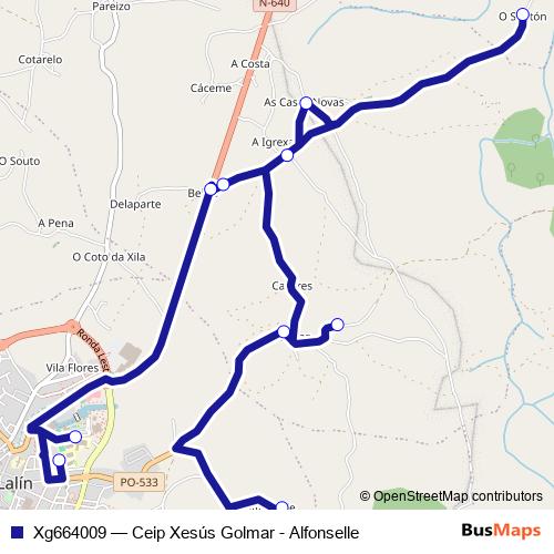 Xg664009 bus Line Map