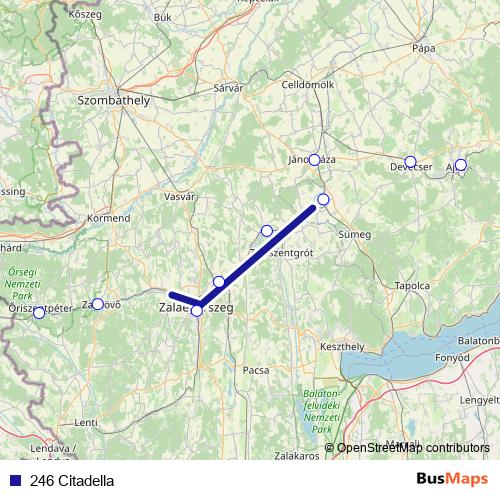 246 Citadella rail Line Map