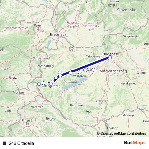 246 Citadella rail Line Map