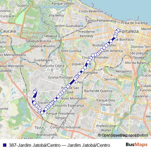387-Jardim Jatobá/Centro bus Line Map
