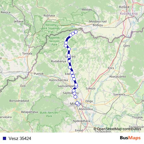 Vesz 35424 rail Line Map