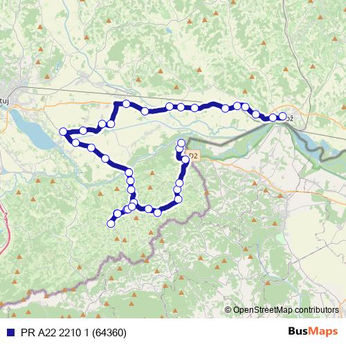 PR A22 2210 1 (64360) bus Line Map
